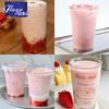 Strawberry flavored milk tea powder
