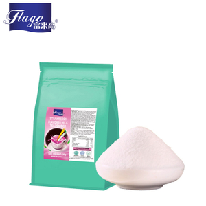 Strawberry flavored milk tea powder